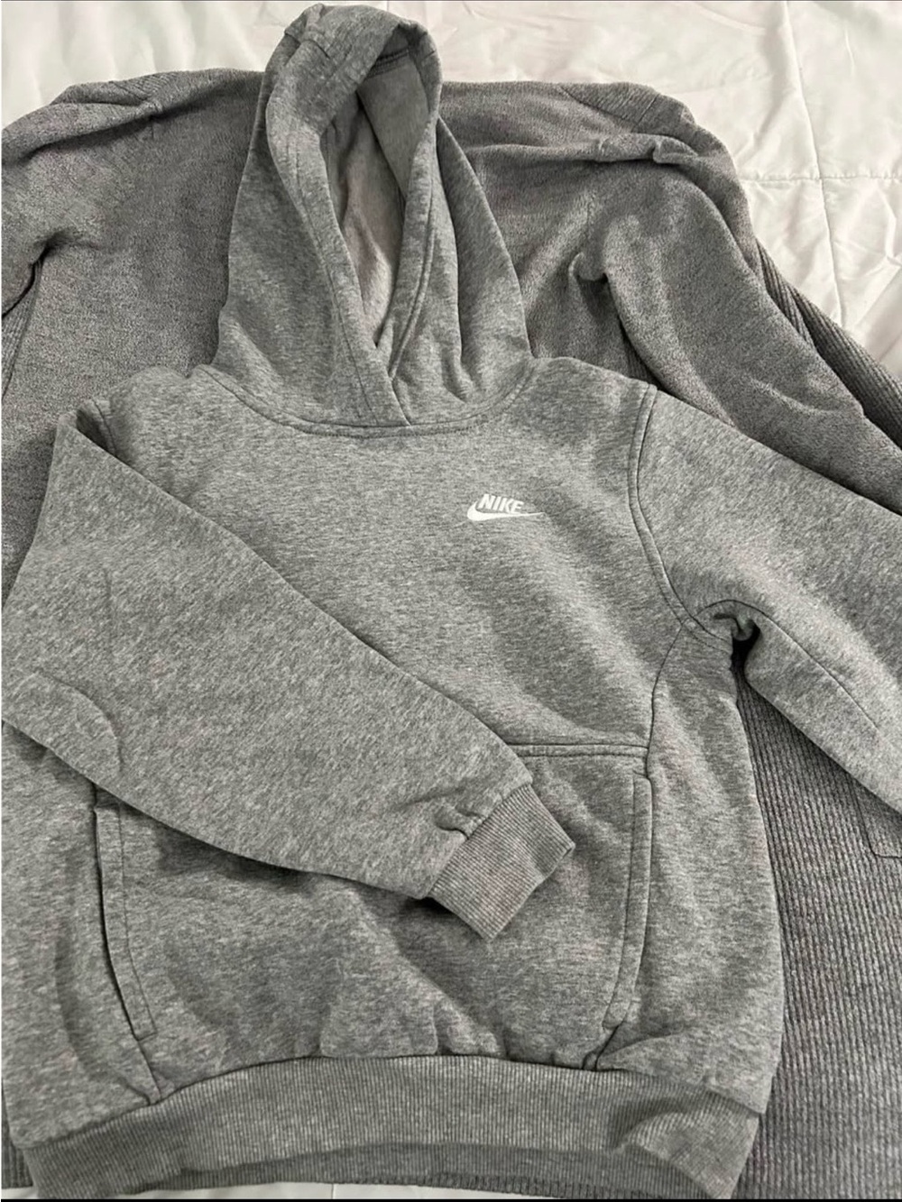 Nike Kids Grey Hoodie & Jogger Set - Classic Swoosh - Picture 2 of 3